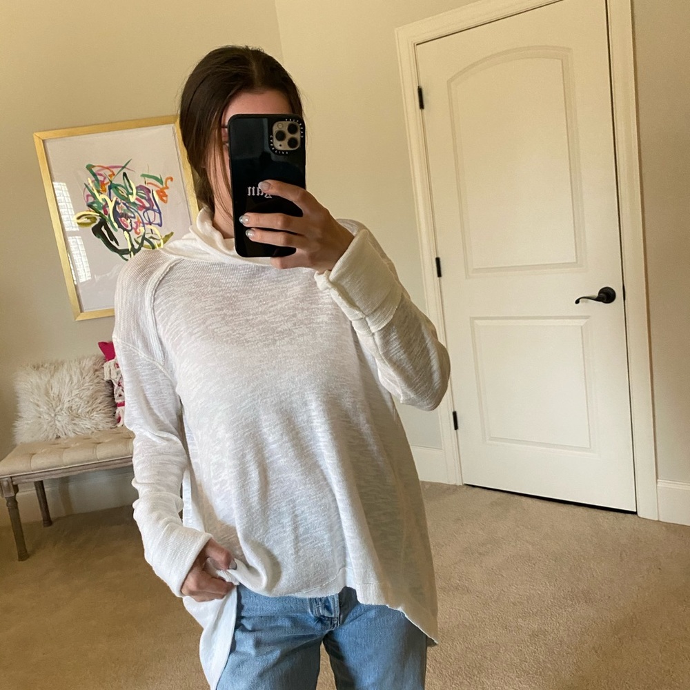 Free People open back slit sweater